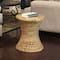 Household Essentials 21" Woven Hyacinth Hourglass End Table